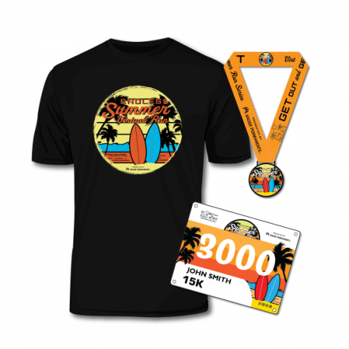 virtual run with shirt and medal