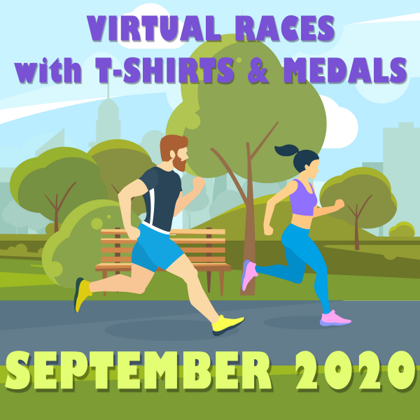 virtual races with shirts and medals 2020